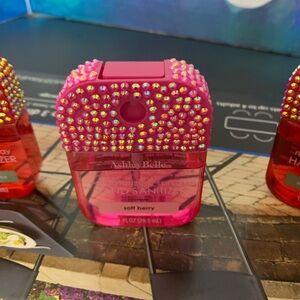 Soft Berry Hand Sanitizer with Pink jeweled Case